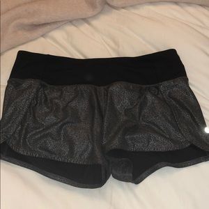 Lululemon metallic/sparkle shorts